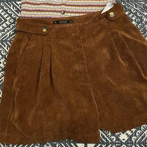 Zara corduroy brown shorts